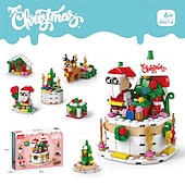 ieftine Jucării de Construit-seturi de blocuri de construcție de Crăciun kit de construcție brickheadz moș/ren/om de zăpadă/bărbat dulce set de cărămizi decorațiuni și cadouri de Crăciun pentru copii băieți fete adult