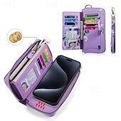 tanie Etui do iPhone&#039;ów-telefon Kılıf Na iPhone&#039;a 16 Pro Max Plusa iPhone&#039;a 15 Pro MaxPlus iPhone 14 13 12 11 Pro Max Plus Mini iPhone 14 Pro Max iPhone 13 12 11 Pro Max Osłona tylna Etui na karty portfela Zamek z paskiem