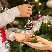 levne Adventní kalendář-Adventní kalendář 2025 24denní Vánoční odpočítávací kalendář pro děti teenagery dospělé - Vánoční dárky závěsné 2D akrylové přívěsky dekorace na Vánoční stromeček