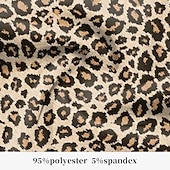 preiswerte Schlank-Herren Leopard-Druck Anzughose Mittlere Taille Business-Casual Formell Outdoor Straße Reißverschluss Tasche Sommer Frühling Herbst 3D-Druck Weiß Braun schwarz / weiß