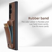 ieftine Carcasă Samsung-telefon Maska Pentru S24 Ultra Plus S23 Ultra Plus S22 Plus Ultra S25 Ultra Capac Spate rezista Loc pentru card Anti Șoc Retro TPU PC PU piele