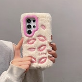 Недорогие Чехлы для Samsung-телефон Кейс для Назначение S24 S24 Ultra Plus S23 Ultra Plus S23 A55 5G A14 A54 Кейс на заднюю панель со стендом Защита от удара Ретро Плюш