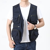 preiswerte Westen-Herren Weste für Wanderer Wander-Fleeceweste Ärmellos Weste Außen Atmungsaktiv Komfortabel Tasche Polyester Schwarz Armeegrün Rot Jagd Angeln Klettern