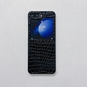 お買い得  サムスン用ケース-電話 ケース 用途 Zフリップ6 Z Flip 5 Z Flip 4 Z Flip 3 バックカバー 耐衝撃 レトロ風 TPU PUレザー