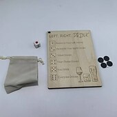 Недорогие Подарки-настольная игра left right drink - игра в кости для вечеринок с выпивкой - игра с выпивкой left right center game - забавные подарки