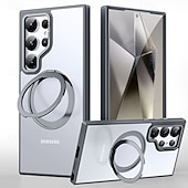 Χαμηλού Κόστους Samsung Θήκη-Θήκη Τηλεφώνου Για S24 Ultra S24 Plus S24 S23 S23 Ultra S23 Plus S25 Ultra Παγούρι με Στήριγμα Μαγνητική Υποστήριξη Ασύρματης Φόρτισης Retro TPU Ακρυλικό