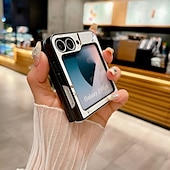 お買い得  サムスン用ケース-電話 ケース 用途 Zフリップ6 Z Flip 5 Z Flip 4 Z Flip 3 バックカバー スタンド付き リストストラップ付き 耐衝撃 レトロ風 TPU PC
