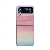 Недорогие Чехлы для Samsung-телефон Кейс для Назначение SSamsung Galaxy Z-флип 7 Z-флип 6 Z Flip 5 Z Flip 4 Z Flip 3 Кейс на заднюю панель Защита от удара Ретро ТПУ Кожа PU