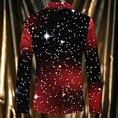 Χαμηλού Κόστους Χριστουγεννιάτικη σκηνή-χριστουγεννιάτικο χώρο καλλιτεχνικό casual ανδρικό παλτό σακάκι μπλέιζερ αναπνεύσιμο άνετο βραδινό πάρτι καθημερινό κουμπί τρισδιάστατη εκτύπωση πολλαπλών τσέπης κανονική εφαρμογή πτώση &amp;amp;