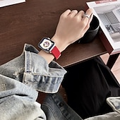 Недорогие Ремешки для часов Apple-Solo Loop Совместим с Ремешок для часов Apple Watch 38мм 40мм 41мм 42мм 44мм 45мм 49мм Очаровательный Регулируется Дышащий Нейлон Сменный ремешок для часов для iwatch Ultra 2 Series 9 8 7 SE 6 5 4 3
