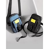 economico Borselli da uomo-borsa a tracolla compatta da uomo con tracolla regolabile e dettaglio fibbia - borsa a tracolla in stile urbano per viaggi, uscite informali e uso quotidiano