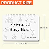 tanie Gifts-Moja przedszkolna książka z zadaniami, książka z zadaniami do nauki dla przedszkolaków, książka z zadaniami dla maluchów, zeszyt ćwiczeń edukacyjnych, zeszyt ćwiczeń (kolorowe markery nie są dołączone)