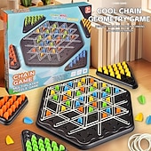 abordables Puzles-Mastermind de cadena triangular: desarrolla el pensamiento lógico y las habilidades para resolver problemas. Divertido juego de rompecabezas de escritorio multijugador para niños. Construcción de