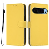 זול תיק טלפון אחר-טלפון מגן עבור Pixel 9 Pro Pixel 9 Pro XL Pixel 8 Pro Pixel 8 פיקסל 9 Pixel 7 Pixel 7 Pro Pixel 6 Pixel 6 Pro כיסוי הפוך עם מעמד עם רצועת יד חריץ לכרטיס רטרו TPU עור PU