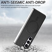 お買い得  サムスン用ケース-電話 ケース 用途 Zフォールド6 Z Fold 5 Z Fold 4 バックカバー スタンド付き とスクリーンプロテクター 磁石バックル レトロ風 TPU PUレザー