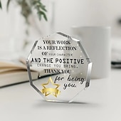 cheap Event &amp; Party Supplies-Octagonal Acrylic Award, Inspirational Quotes Gift for Colleagues, Boss, and Friends, Appreciation Desk Decor, Retirement Keepsake, Office Desk Accessory