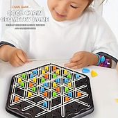 abordables Puzles-Mastermind de cadena triangular: desarrolla el pensamiento lógico y las habilidades para resolver problemas. Divertido juego de rompecabezas de escritorio multijugador para niños. Construcción de
