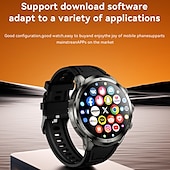 baratos Smartwatch-696 H19 Relógio inteligente 1.95 polegada Relógio inteligente Bluetooth Podômetro Aviso de Chamada Monitor de Sono Compatível com Android iOS Masculino satélite Chamadas com Mão Livre Câmera IP 67
