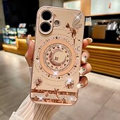 abordables Carcasas iPhone-teléfono Funda Para iPhone 16 Pro Max Plus iPhone 15 Pro Max Plus iPhone 14 13 12 11 Pro Max Plus iPhone 14 Pro Max iPhone 13 12 11 Pro Max Funda Trasera Magnética Soporte de carga inalámbrica con