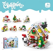 ieftine Jucării de Construit-seturi de blocuri de construcție de Crăciun kit de construcție brickheadz moș/ren/om de zăpadă/bărbat dulce set de cărămizi decorațiuni și cadouri de Crăciun pentru copii băieți fete adult