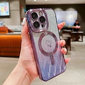 お買い得  iPhone用ケース-電話 ケース 用途 iPhone 16 Pro Max プラス iPhone 15 プロマックスプラス iPhone 14 13 12 11 Pro Max Plus iPhone 14 Pro Max iPhone 13 12 11 Pro Max バックカバー 磁石バックル ワイヤレス充電をサポート 耐衝撃 レトロ風 TPU アクリル