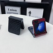 お買い得  サムスン用ケース-電話 ケース 用途 Zフリップ6 Z Flip 5 Z Flip 4 Z Flip 3 バックカバー 耐衝撃 レトロ風 TPU PUレザー