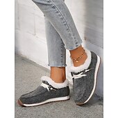 preiswerte Damenhausschuhe und -halbschuhe-Damen Winter-Schlupfschuhe mit Kunstfellfutter – gemütliche und flexible warme Freizeitschuhe für drinnen und draußen