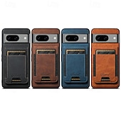 זול תיק טלפון אחר-טלפון מגן עבור Pixel 9 Pro Pixel 9 Pro XL Pixel 8 Pro Pixel 8 Pixel 7 Pixel 7 Pro Pixel 6 Pixel 6 Pro כיסוי אחורי עם מעמד ניתן לניתוק מגנטי רטרו TPU PC עור PU