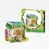 cheap Building Toys-Mini City Shop Street View Building Blocks Model SetSimulation Architecture Collection Particle Construction Building Bricks ToyHome Decoration