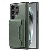 お買い得  サムスン用ケース-電話 ケース 用途 S24 Ultra S24 Plus S24 S23 S23 Ultra S23 Plus S22 S22 プラス ウルトラ S25ウルトラ バックカバー スタンド付き 取り外し可 磁石バックル レトロ風 TPU PUレザー