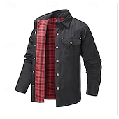abordables Camisas de trabajo para hombre-Hombre Chaqueta Cortavientos Al aire libre Resistente al Viento Cómodo Trajes de senderismo Ropa de senderismo Primavera Otoño Chaqueta Paravientos Color sólido Negro Azul Marrón