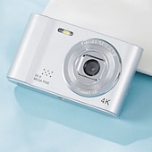 cheap Digital Camera-4K Digital Camera Point and Shoot Photography Travel Selfie Camara 2.4inch Screen Entry-Level Gift Compact Digicam Selfie Mini Retro Cam