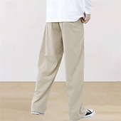 abordables Pierna Recta-Hombre Pantalones de Deporte Pantalones deportivos Pantalones Pantalones de Pana Pantalones deportivos de pierna recta Correa Bolsillo Cintura elástica Plano Comodidad Diario Deporte Moda Casual