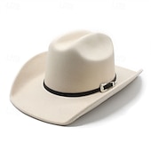 levne Klobouk Fedora-Pánské Klobouk Kentucky Derby Sluneční klobouk Kovbojský klobouk Klobouk Fedora Trilby Černá Velbloudí Polyester Retro styl Módní 18. století stát Texas Denní Tématický večírek Plná / Jednobarevná