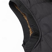 levne Gilety-Pánské Puffer Vesta Denní Na běžné nošení Podzim zima Kapsy Polyester Zahřívací Pevná barva Zip Stojáček Běžný Černá Tmavě námořnická Vodní modrá Khaki Vesta