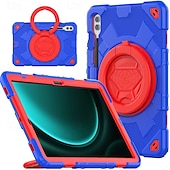 זול כיסוי טאבלט Samsung-לוּחַ כיסויים מכסים ל עבור Samsung Galaxy Tab S9 Plus 12.4&quot; נייד ידית רצועת כתף תבנית גאומטרית PC סיליקון