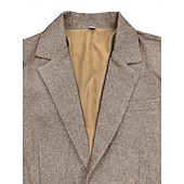  giacca blazer in tweed a spina di pesce da uomo vintage taglie forti vestibilità regolare monopetto due bottoni verde cachi