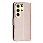 baratos Capa Samsung-telefone Capinha Para S24 S24 Ultra Plus S24 FE S23 S22 S21 S20 Ultra Plus FE A72 A52 A32 A22 A12 A71 A51 A31 A53 A33 A23 A13 S25 Ultra Capa articulada Com Suporte com pulseira Slot para cartão Retro