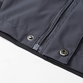 abordables Softshell, polares y chaquetas de montaña-Hombre La chaqueta con capucha Chaqueta Softshell Chaqueta para senderismo Al aire libre Bloque de color Resistente al Viento Resistente al Agua Chaqueta cortavientos Viaje Negro Azul Beige Gris