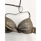 abordables Bikini-Femme Maillots de Bain Bikinis Maillot de bain Vacances Mode Couleur unie Sans Manches Maillots de bain
