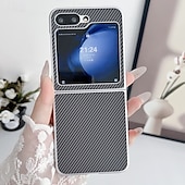 お買い得  サムスン用ケース-Samsung Galaxy Z Flip 6 Z Flip 5 Z Flip 4 Z Flip 3 用の電話ケース バックカバー ショックプルーフ レトロ TPU PUレザー
