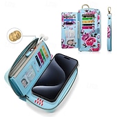 tanie Etui do iPhone&#039;ów-telefon Kılıf Na iPhone&#039;a 16 Pro Max Plusa iPhone&#039;a 15 Pro MaxPlus iPhone 14 13 12 11 Pro Max Plus Mini iPhone 14 Pro Max iPhone 13 12 11 Pro Max Osłona tylna Etui na karty portfela Zamek z paskiem