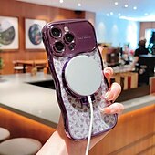 Недорогие Чехлы для iPhone-телефон Кейс для Назначение iPhone 16 15 14 Pro Max Plus iPhone 13 12 11 Pro Max Mini Кейс на заднюю панель со стендом Магнитный Поддержка беспроводной зарядки Ретро Покрытие