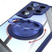 Недорогие Чехлы для Samsung-телефон Кейс для Назначение S24 Ultra S24 Plus S24 S24 ФЭ S23 S23 Ultra S23 Plus S25 Ультра Кейс на заднюю панель со стендом Защита от удара Ретро ТПУ ПК