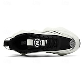 economico Sneakers da uomo-scarpe da ginnastica da uomo futuristiche con suola spessa in bianco e nero - scarpe sportive leggere e traspiranti per abbigliamento casual o da corsa