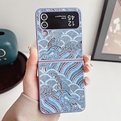 お買い得  サムスン用ケース-電話 ケース 用途 Zフリップ6 Z Flip 5 Z Flip 4 バックカバー スタンド付き 耐衝撃 レトロ風 繊維 PC