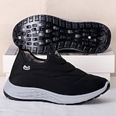 baratos Ténis para Homem-Sapatos de inverno masculinos impermeáveis e sem cadarço com forro de pelúcia e sola antiderrapante – tênis quentes para caminhadas ao ar livre