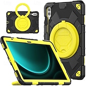 זול כיסוי טאבלט Samsung-לוּחַ כיסויים מכסים ל עבור Samsung Galaxy Tab S9 Plus 12.4&quot; נייד ידית רצועת כתף תבנית גאומטרית PC סיליקון