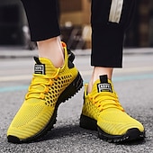 baratos Ténis para Homem-tênis esportivos respiráveis verde neon masculino – tênis de corrida de malha leve com sola acolchoada