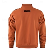 voordelige Sportjacket-Voor heren Outdoor jas Softshell-jas Windjack Overgangsjack Vakantie Dagelijks waterdicht Winddicht Zak Lente &amp; Herfst Effen Modieus Klassiek Opstaand Normaal Zwart Wit Geel blauw Oranje Jacks